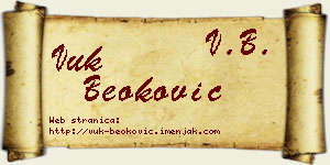 Vuk Beoković vizit kartica